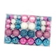 thumbnail image 2 of 100 piezas de adornos de bolas de Navidad, bolas de Navidad, decoración, colgantes, adornos navideños para Azul Blanco Rosa, 2 of 9
