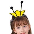 thumbnail image 4 of Pandaie 4-10Y Girls Kids Cute Tulle Dress Set with Headband and Wings Festival Cartoon Dress Up Outfit Yellow,9-10Years, 4 of 7
