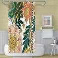 thumbnail image 2 of Bohemian Floral Bathroom Shower Curtain Colorful Boho Leaves Flowers Shower Curtain with Hooks Polyester Waterproof Fabric Paisley Unique Trendy Woman Shower Curtain Decor, 36x72 Inch, 2 of 3