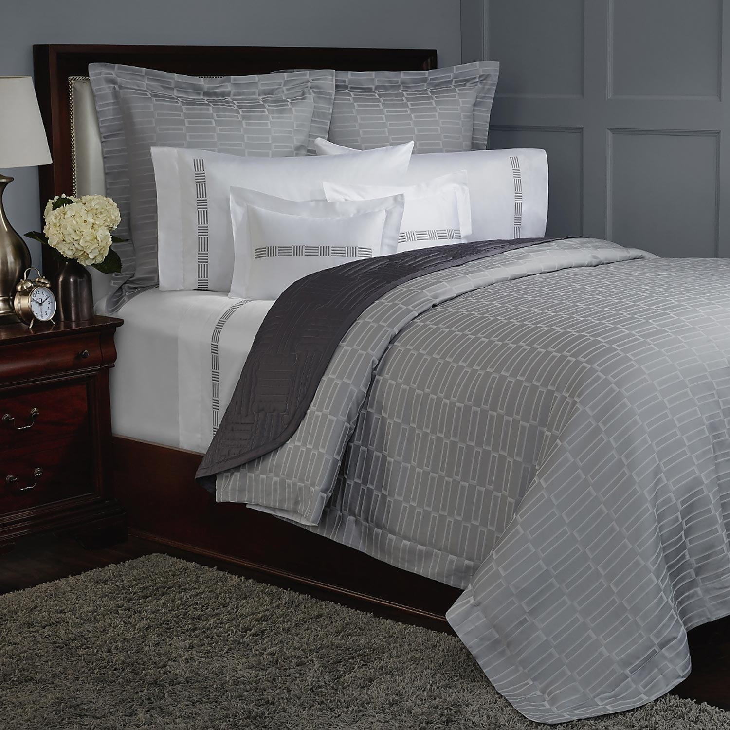Pratesi Jacquard Check Duvet Cover King Grey Egyptian Cotton Made In Pratesi Jacquard Check Duvet Cover King Grey Egyptian Cotton Made In Italy Com