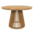thumbnail image 3 of Plank+Beam 48" Lido Round Dining Table, Solid Wood Minimalist Kitchen Table for 4, Pecan, 3 of 9