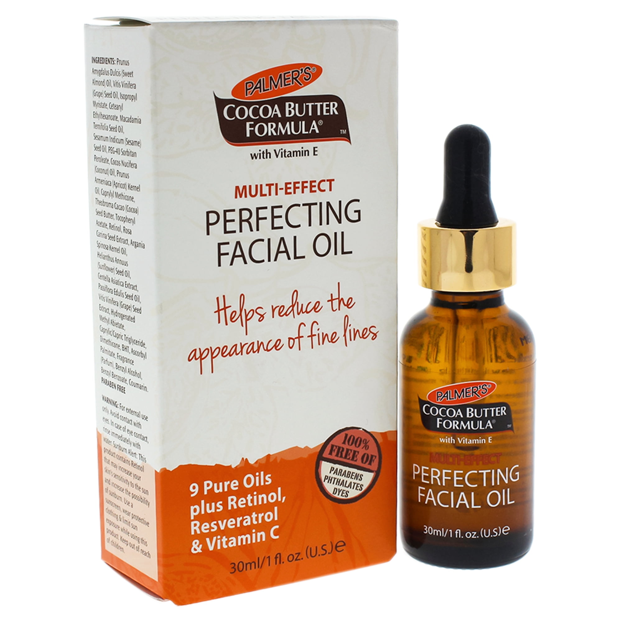 Cocoa Butter Perfecting Facial Oil by Palmers for Unisex - 1 oz Facial ...