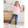 thumbnail image 4 of Usaibhir Toddler Baby Girls Fall Clothes Fleece Jackets Hooded Zip Up Cute Prints Fuzzy Coats Size 12M-6T, 4 of 13