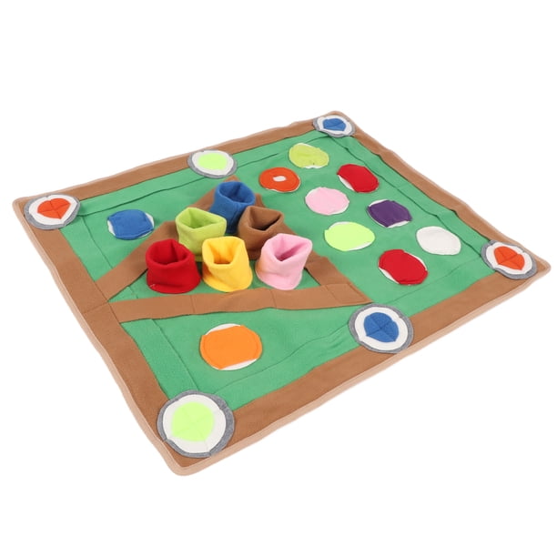 Almohadilla para olfatear para perros, alivio del aburrimiento para comer lento, pelota de piscina suave, estera para olfatear cachorros, juguete rompecabezas para entrenamiento de olores