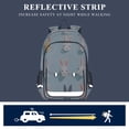 thumbnail image 5 of FORMRS Unisex School Backpack 17" Student Travel Bag with Laptop Compartment, Green Cute Rabbits, 5 of 7