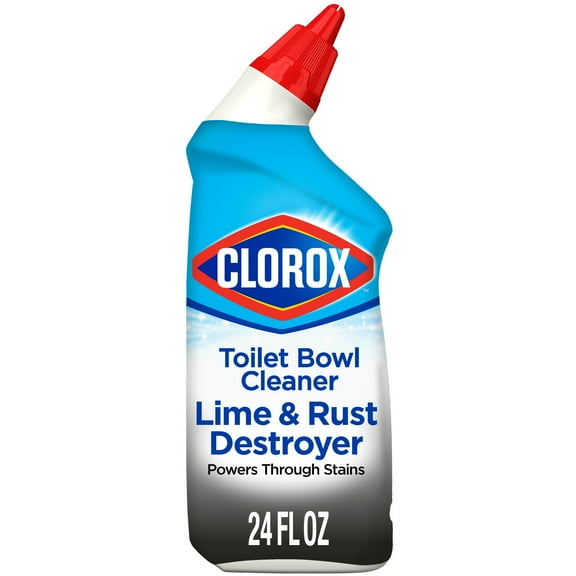 Clorox Toilet Bowl Cleaner Lime & Rust Destroyer, Tough Stain Remover Without Bleach - 24 oz
