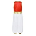 thumbnail image 2 of Linjinx Kids Boys Arabian Prince Outfits Street Rat Suits Sleeveless Vest Top with Pants 2 Piece Burgundy 14, 2 of 6