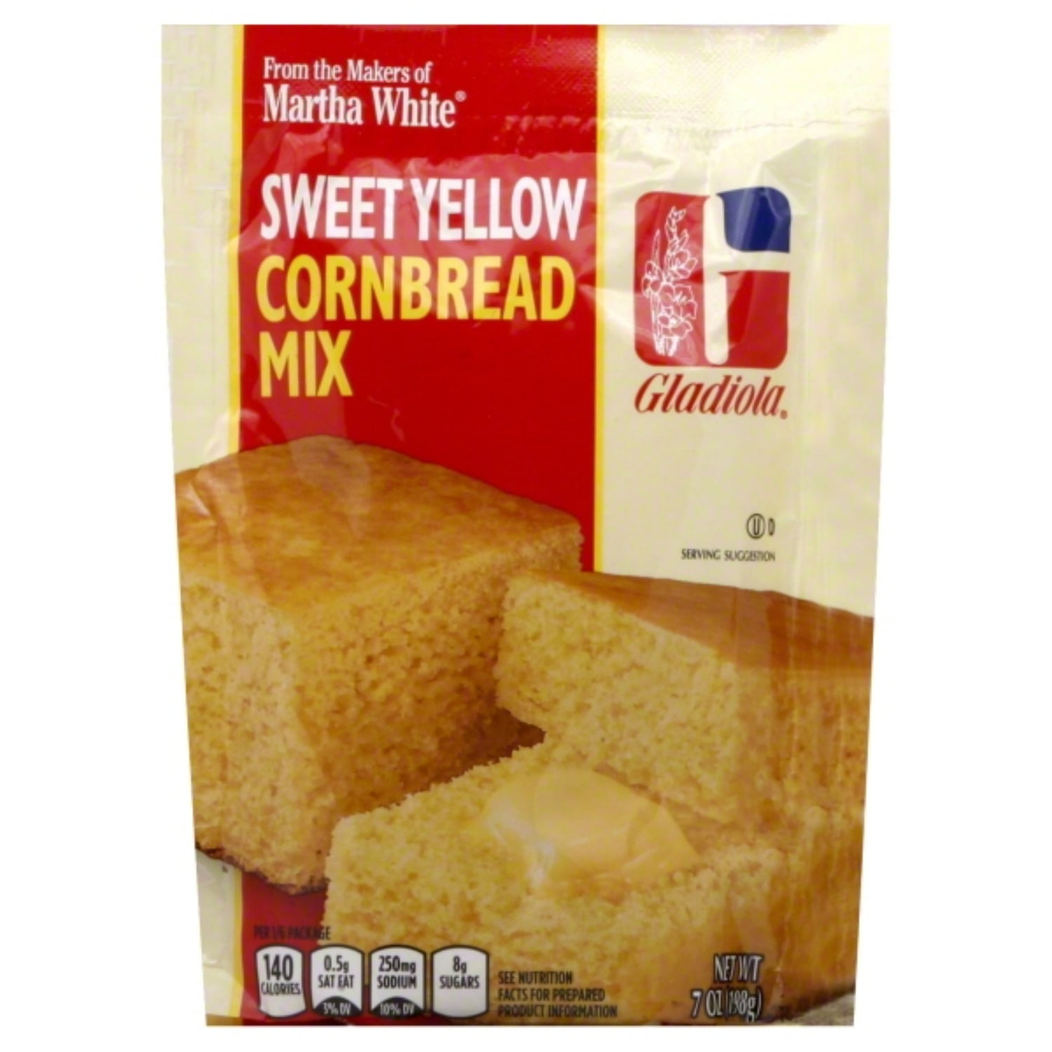 Martha White Gladiola Sweet Yellow Cornbread Mix, 7 Oz Pouch