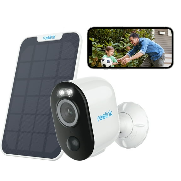 Restored Reolink 4MP Outdoor Wireless Battery-Powered Security Spotlight Camera, Color Night Vision, Human/Vehicle Smart Detection, 2.4/5Ghz WIFI, Supports Smart Home, - Argus Series Cam Solar Panel (Refurbished)