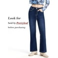 thumbnail image 2 of Prettyleaf Petite Women's 24"/26"/28"/30" Stretch Flare Jeans High Waisted Curvy Bootcut Denim Pants, 2 of 6