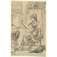 thumbnail image 2 of Félicien Rops 13x18 Black Ornate Wood Framed Double Matted Museum Art Print Titled - Norwegian Cook (Norwegian Cook) (1879), 2 of 5