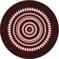 thumbnail image 1 of Ahgly Company Machine Washable Indoor Round Transitional Chocolate Brown Area Rugs, 3' Round, 1 of 1