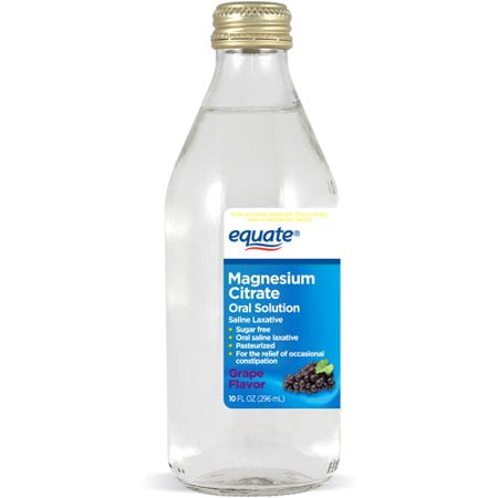 (5 Pack) Equate Magnesium Citrate Dye Free Grape