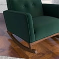 thumbnail image 6 of Dalston Mid Century Modern Velvet Rocker Livingroom and Bedroom Chair in Green, 6 of 7