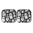 thumbnail image 7 of Windshield Sun Shade, Black White Spooky Ghosts Foldable Car Sun Shade Windshield for Front, 2 Pieces, 7 of 7