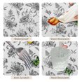 thumbnail image 4 of CRIXLHIX 70x90inches Rustic Rectangular Tablecloth Black and White Floral Sketch with Colorful Butterflies Printed Farmhouse Table Cloth Waterproof Table Cover for Home Kitchen Dinning Room Patio, 4 of 7