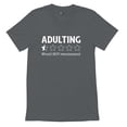 thumbnail image 5 of Adulting Would Not Recommend V-Neck T-shirt Funny Adult Life is Hard Review Humor Parenting 18th Birthday Gen X Tee, 5 of 7