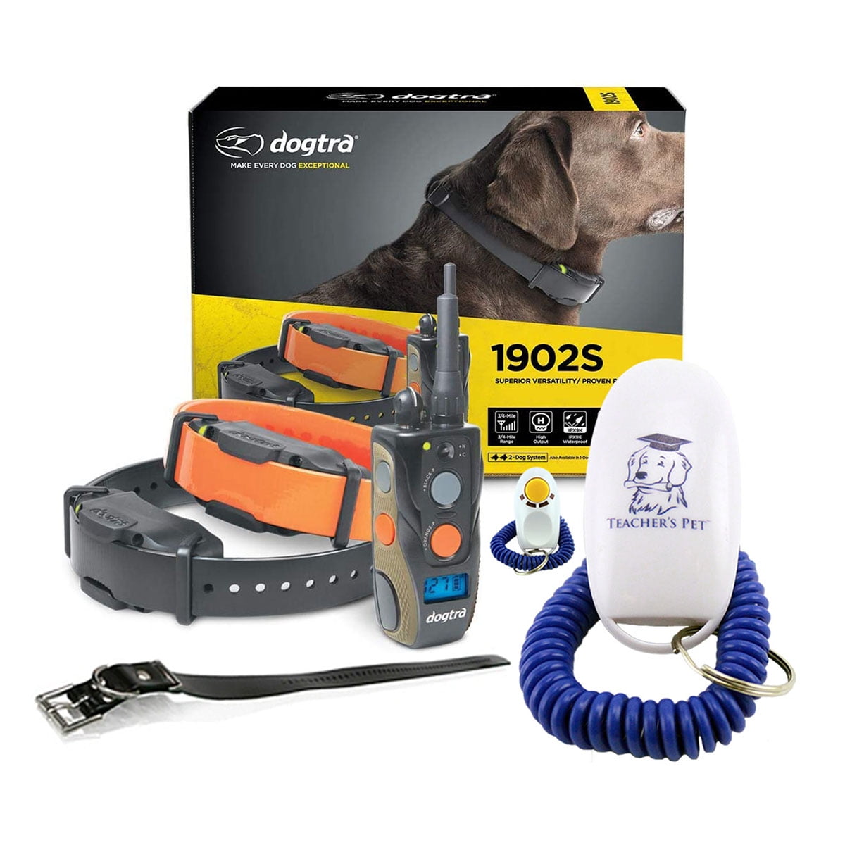 Waterproof Electric 2600FT Dog Trainer Shock Hunt Training Collar for 1/2/3 Dog 