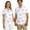 White E, variant on Stamzod Couples Matching Hawaiian Shirts Men Women Lover Heart Valentines Shirt Short Sleeve Summer Beach Button Down Shirts White E XXL