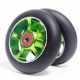 thumbnail image 2 of 2 Pcs Roues de Remplacement pour Trottinette 100mm avec Roulements Aluminium Résistant à l'Usure PU Pièces Accessoires de Trottinette, Vert, 2 of 6
