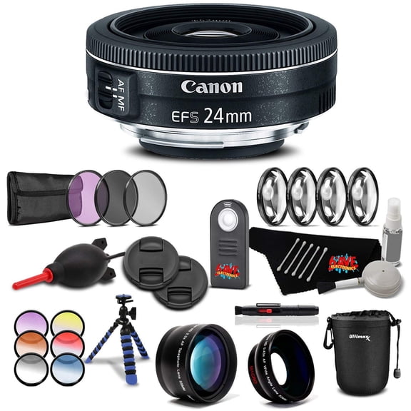 Canon EF-S 24mm f/2.8 STM Lens Professional Kit Bundle (International Version)