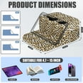 thumbnail image 3 of Couch Cup Holder Tray & Tablet Pillow Stand - Bed, Couch Caddy, Sofa - Holds Drinks, Snacks, Remotes, Phones, Tablet | Bed Cup Holder (Leopard), 3 of 9
