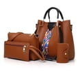 thumbnail image 1 of Set Bolsos Modernos cuero sintetico Mujer Dama Color Cafe Bolso bolso, paquete, casual, 1 of 2
