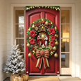 thumbnail image 2 of 2026 Christmas Home Party Decoration 1PCS Christmas Door Cover Door Curtain Christmas Day Door And Wall Decoration Desktop Decoration Festival Party Decoration 35x71inches, 2 of 6