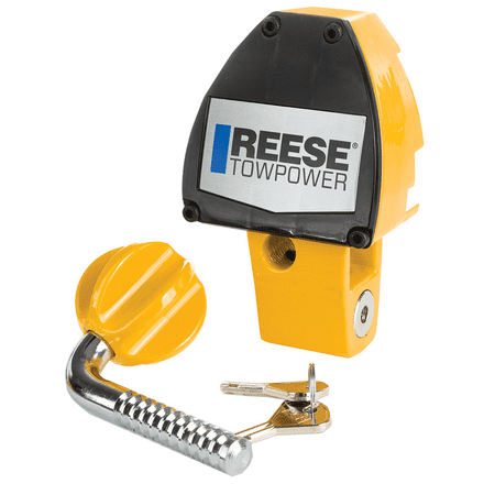 Reese Towpower 7066900 Universal Adjusting Trailer Coupler Security Lock, Yellow