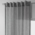 thumbnail image 3 of Gravel Grey Solid Faux Linen Sheer Curtain (1 Panel), Gravel Grey, 50W X 96L, 3 of 8
