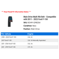thumbnail image 2 of Main Drive Multi Rib Belt - Compatible with 2011 - 2023 Ford F-150 2012 2013 2014 2015 2016 2017 2018 2019 2020 2021 2022, 2 of 2