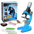 thumbnail image 1 of Microscope for Kids 100X 400x 2000X Magnification Kids Science Toys with Microscope Slides LED Light and Box Education Scientific Toys for Child White, 1 of 8
