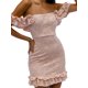 thumbnail image 4 of Lucakuins, vestido ajustado de encaje Floral para mujer, cuello barco, espalda descubierta, volantes, vestido de cóctel, minivestido de fiesta de verano Lucakuins  moda, 4 of 8