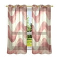 thumbnail image 6 of Yayeee Window Curtains Light Filtering 63"x42" Grommet Panel Pair Home Living Room Decor, Soft Pink Pattern, 6 of 7
