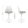 thumbnail image 6 of Modholic Tulip 48" Fiberglass Dining Table & Set Of 4 Chairs, Gray, 6 of 6