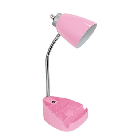 Limelights Gooseneck Organizer Desk Lamp with iPad Tablet Stand Book Holder and USB port