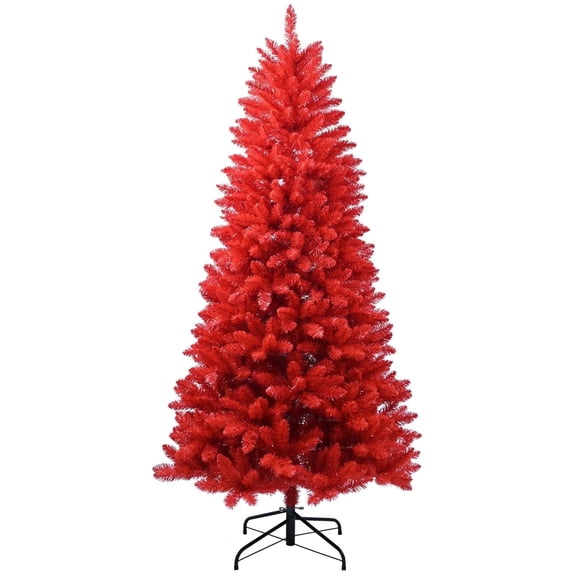 Mayhihi 5FT Christmas Tree, Red Pine Premium Artificial Tree, 624 Realistic PVC Mixed Tips