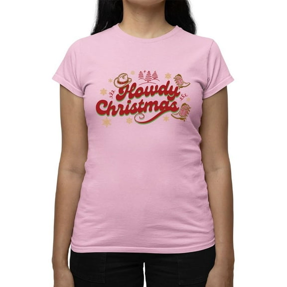 Howdy Christmas Cowboy Tee T-shirt Women's