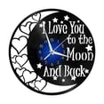 thumbnail image 2 of I Love You to The Moon 12 Inch Vinyl Record Wall Clock - Silent, Creative, and Unique Clock for Living Room, Entryway, or Bedroom Decor - Perfect Gift Idea(12 inchs B with LED), 2 of 6