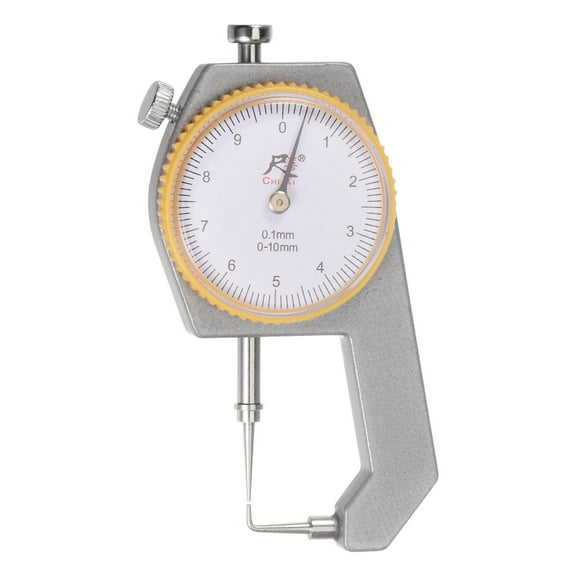 Dial Thickness Gauge 0-10mm | 0.01mm Mechanical Thickness Tester Gauge Cusp Head for Tube, Metal