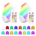 thumbnail image 1 of Yeacher 16 Colors Changing RGB LEDs Night Lamp 2 PCS with 2 * Controller Brightness, 1 of 8