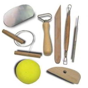 - 8pc Basic Pottery Kit Clay Molding Hobby Arts and Craft Tool Set for Beginners