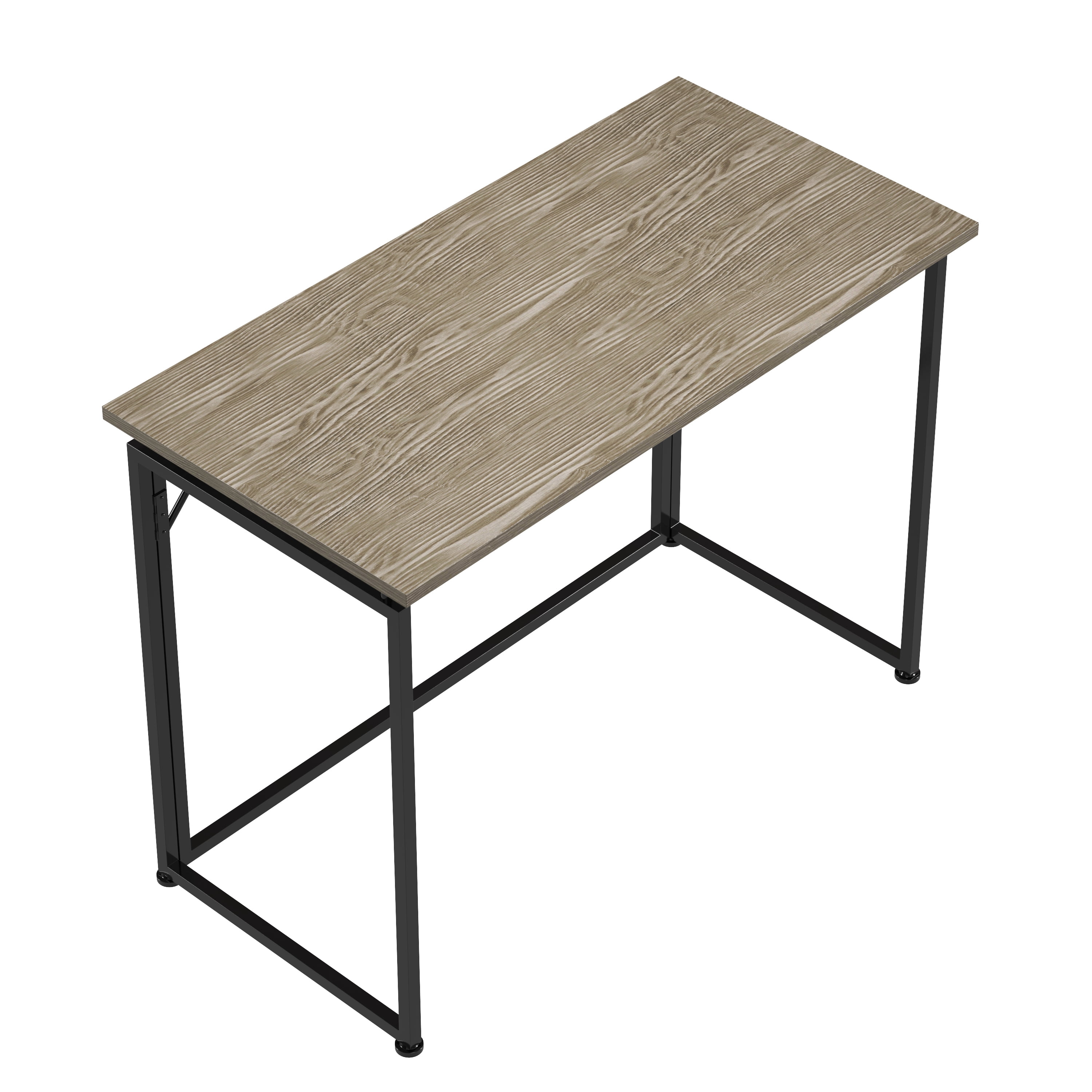 Space Saving Folding Desk, Steel Frame No Assembly Foldable Workstation, Portable Collapsible Computer Desk for Bedroom Dorm Small Spaces