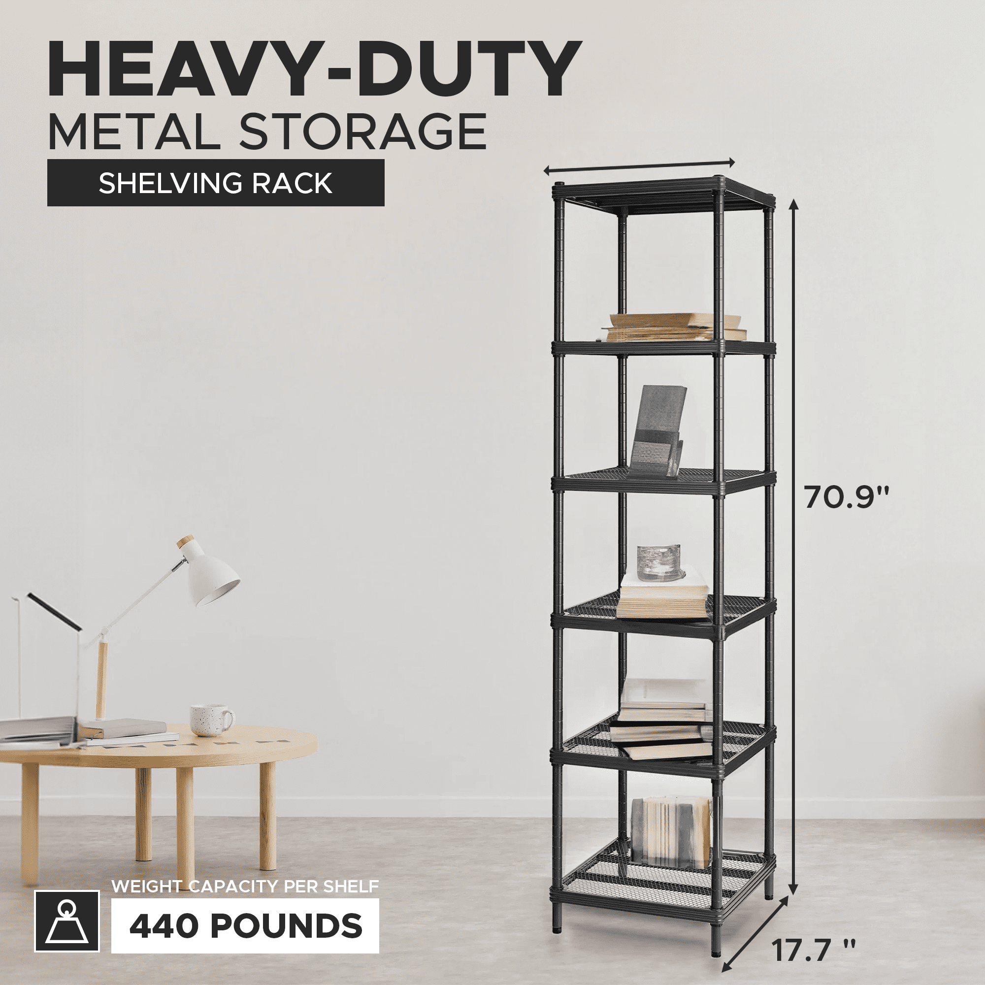 IDÉE STORAGE TALL ブラック　新品 Design Ideas MeshWorks 6 Tier Metal Storage Shelving Unit
