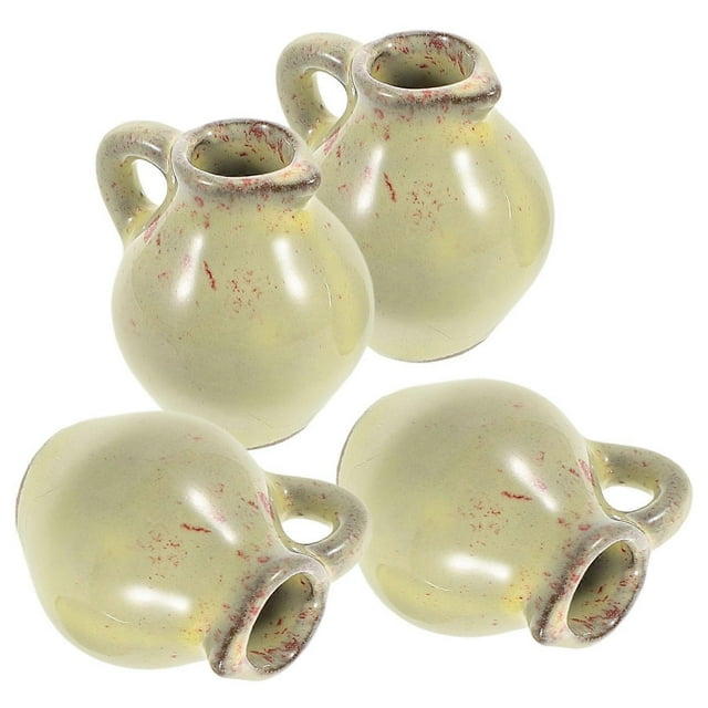 Miniature Ceramic Flower Pot for Decor 4Pcs Adorable Tiny Planter Set
