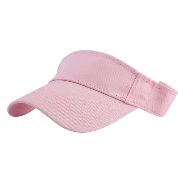Sun Visor Kids' Sports Quick Dry Adjustable Empty Top Hat Breathable Lightweight Solid Color Visor Cap Running Tennis Sports Sun Hat Pink