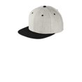 thumbnail image 1 of Sport-Tek STC19 Yupoong Flat Bill Snapback Cap, Heather/ Black, OSFA, 1 of 1