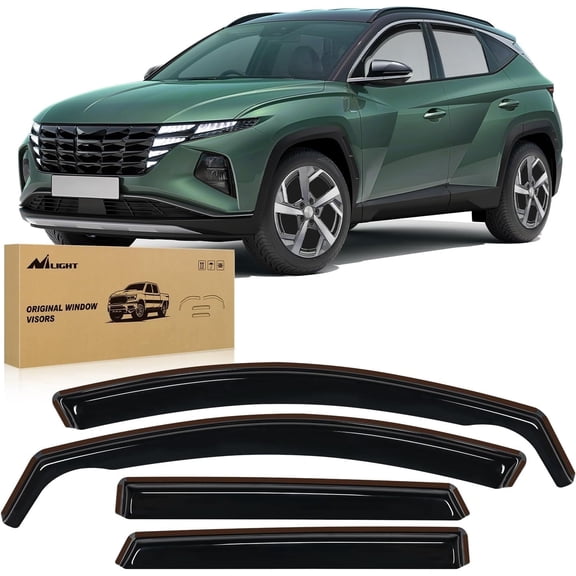 Nilight in-Channel Rain Guards for Hyundai Tucson 2021 2022 2023 2024 2025, Vent Window Visors, Original Window Deflectors-4PCS