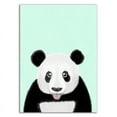 thumbnail image 3 of 25" x 35" Cute Panda by Barruf - Wall Art Print on Canvas Fabric Blue, 3 of 3