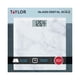 thumbnail image 5 of Báscula digital de baño Taylor de vidrio y mármol, báscula para peso corporal, báscula digital de baño de alta precisión, funciona con pilas, compatible con FSA y HSA, mide hasta 400 lb de capacidad,, 5 of 5